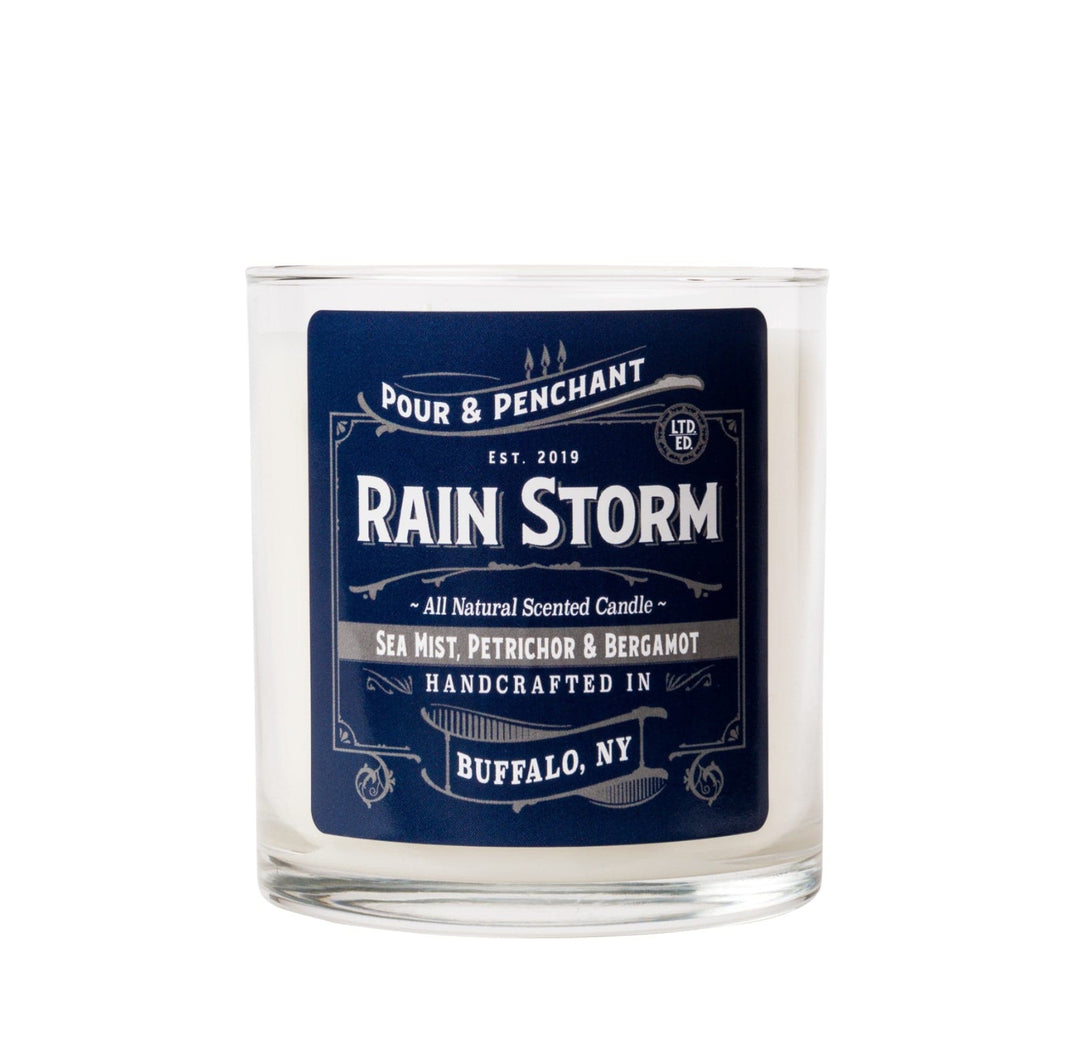 Pour & Penchant 10oz Scented Candle - RAIN STORM - Sea Mist, Petrichor, Green Leaves & Bergamot