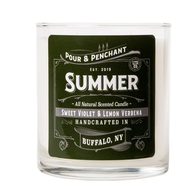 Pour & Penchant 10 oz Scented Candle - SUMMER - Lemon Verbena & Sweetgrass