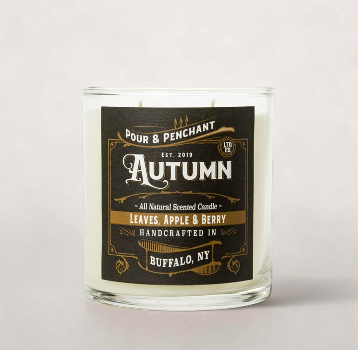 Pour & Penchant 10 oz Scented Candle - Autumn - Leaves, Apple & Harvest Berry