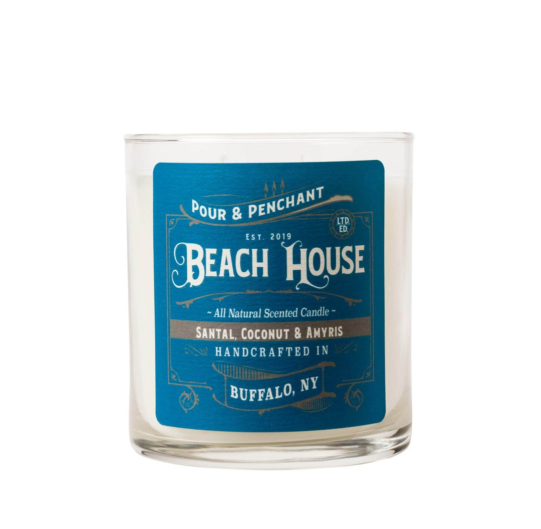 Pour & Penchant 10 oz Scented Candle - BEACH HOUSE no.08 - Golden Santal, Coconut & Amyris