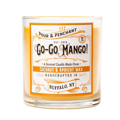 Pour & Penchant 10 oz Scented Candle - GO GO MANGO! no.74 - Coconut, Mango, Pineapple & Cane Sugar