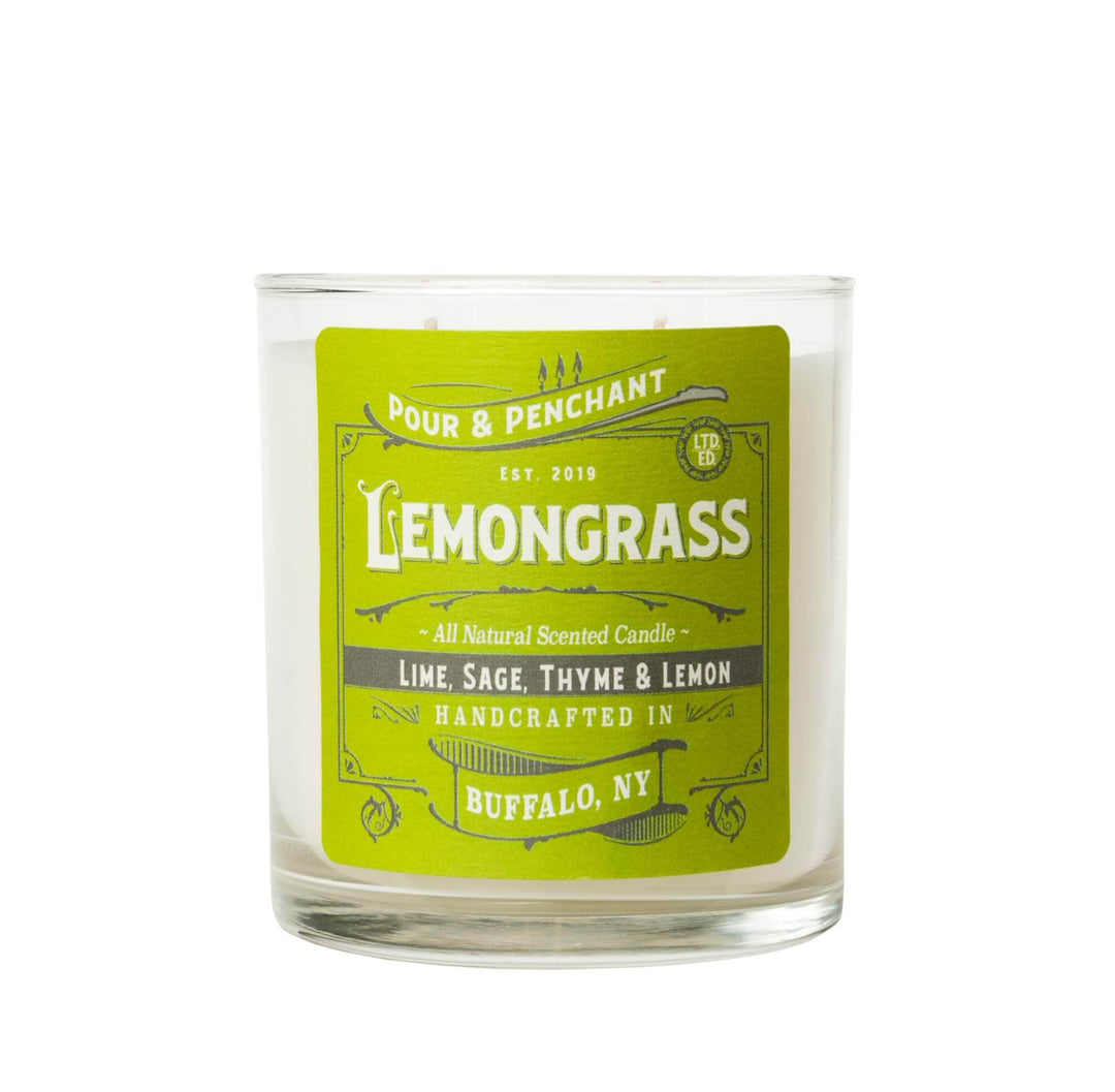 Pour & Penchant 10 oz Scented Candle - LEMONGRASS - Lemon, Thyme, Sage & Lime