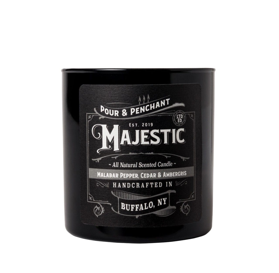 Pour & Penchant 10 oz Scented Candle - MAJESTIC - Malabar Pepper, Cedar & Ambergris