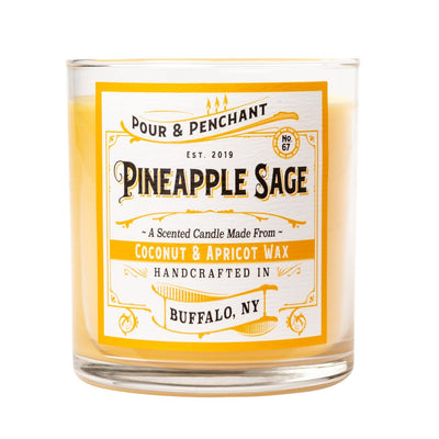 Pour & Penchant 10 oz Scented Candle - PINEAPPLE SAGE no.67 - Pineapple, Sage & Cane Sugar