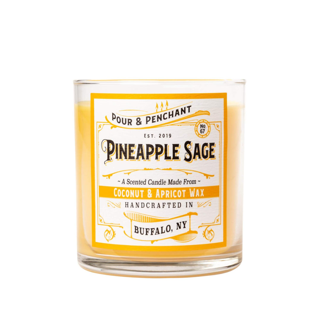 Pour & Penchant 10 oz Scented Candle - PINEAPPLE SAGE no.67 - Pineapple, Sage & Cane Sugar