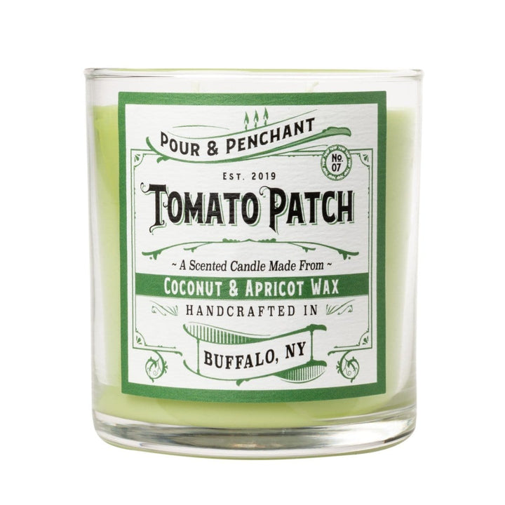 Pour & Penchant 10 oz Scented Candle - TOMATO PATCH no.07 - Tomato Leaf, Garden Mint, Green Leaves