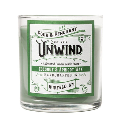 Pour & Penchant 10 oz Scented Candle - UNWIND no.48 - Sandalwood, Fir Balsam & White Oak