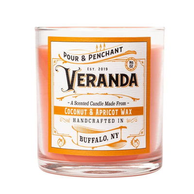 Pour & Penchant 10 oz Scented Candle - VERANDA no.02 - Pomelo, Blood Orange & Green Leaves
