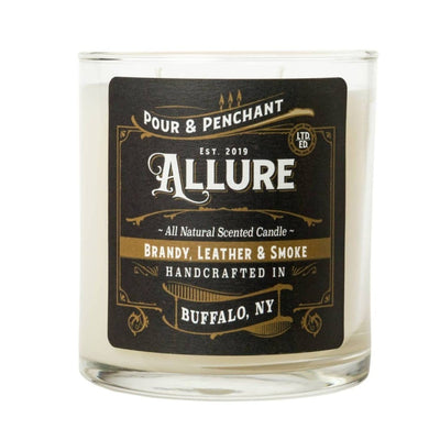 Pour & Penchant 10 oz Scented Candle - ALLURE - Brandy, Leather, Quercus & Smoke