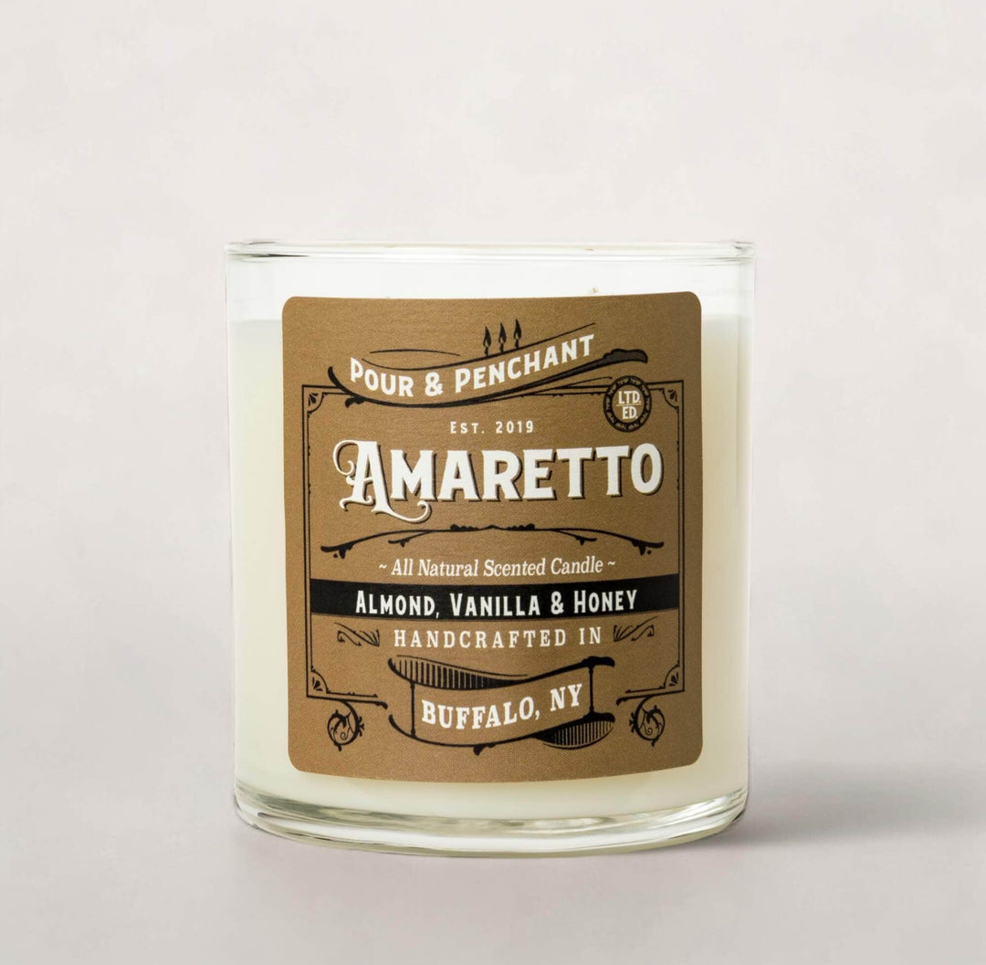 Pour & Penchant 10 oz Scented Candle - AMARETTO - Almond, Vanilla & Honey