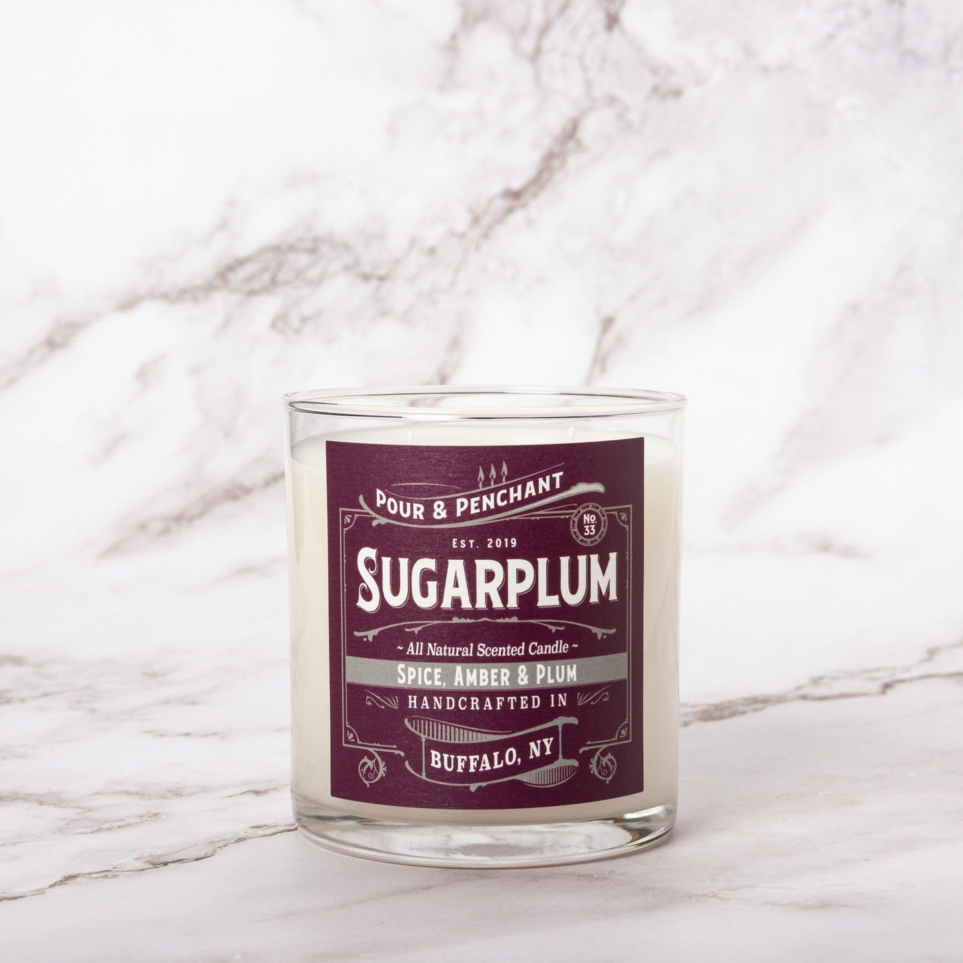 Pour & Penchant 10 oz Scented Candle - SUGARPLUM no.33 - Spice, Amber, Plum, Cypress & Wood