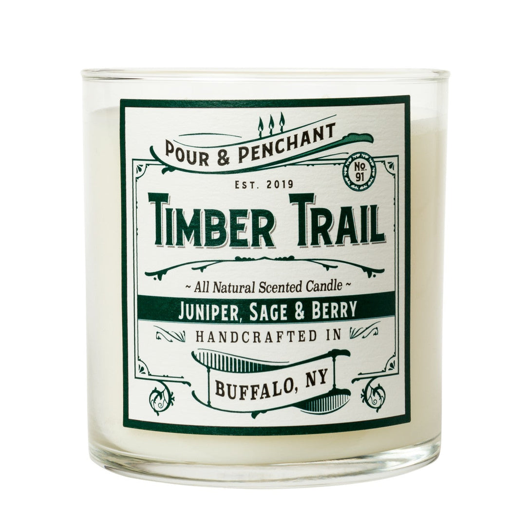 Pour & Penchant 10 oz Scented Candle - TIMBER TRAIL no.91 - Juniper, Sage & Berry