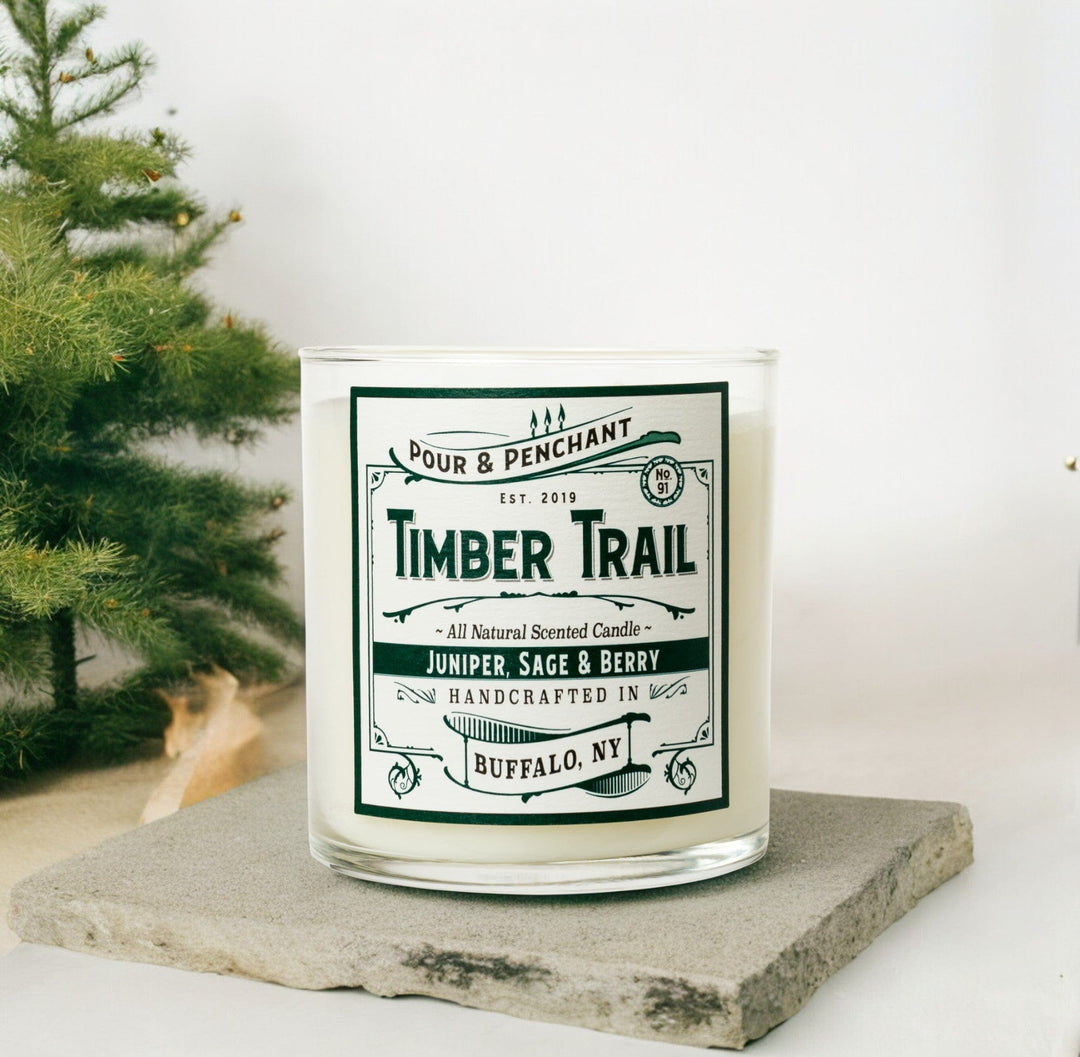 Pour & Penchant 10 oz Scented Candle - TIMBER TRAIL no.91 - Juniper, Sage & Berry