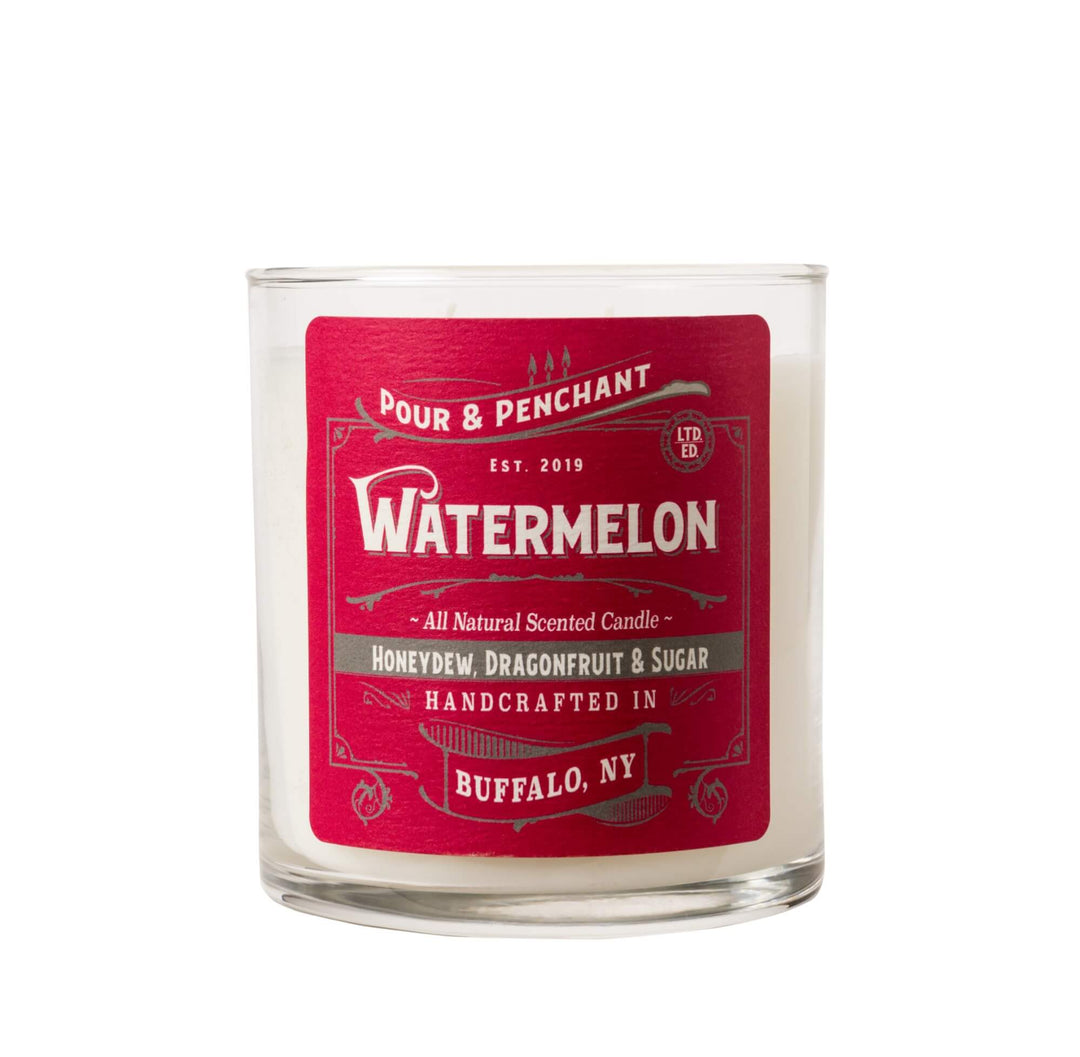 Pour & Penchant 10 oz Scented Candle - WATERMELON no.26 - Watermelon, Watermint, Clementine & Agave