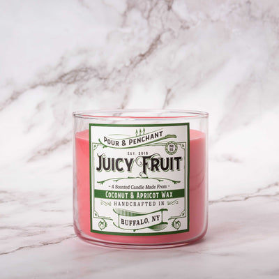 Pour & Penchant 16.5 oz Scented Candle - JUICY FRUIT no.55 - Strawberry, Guava, Passionfruit, Mango