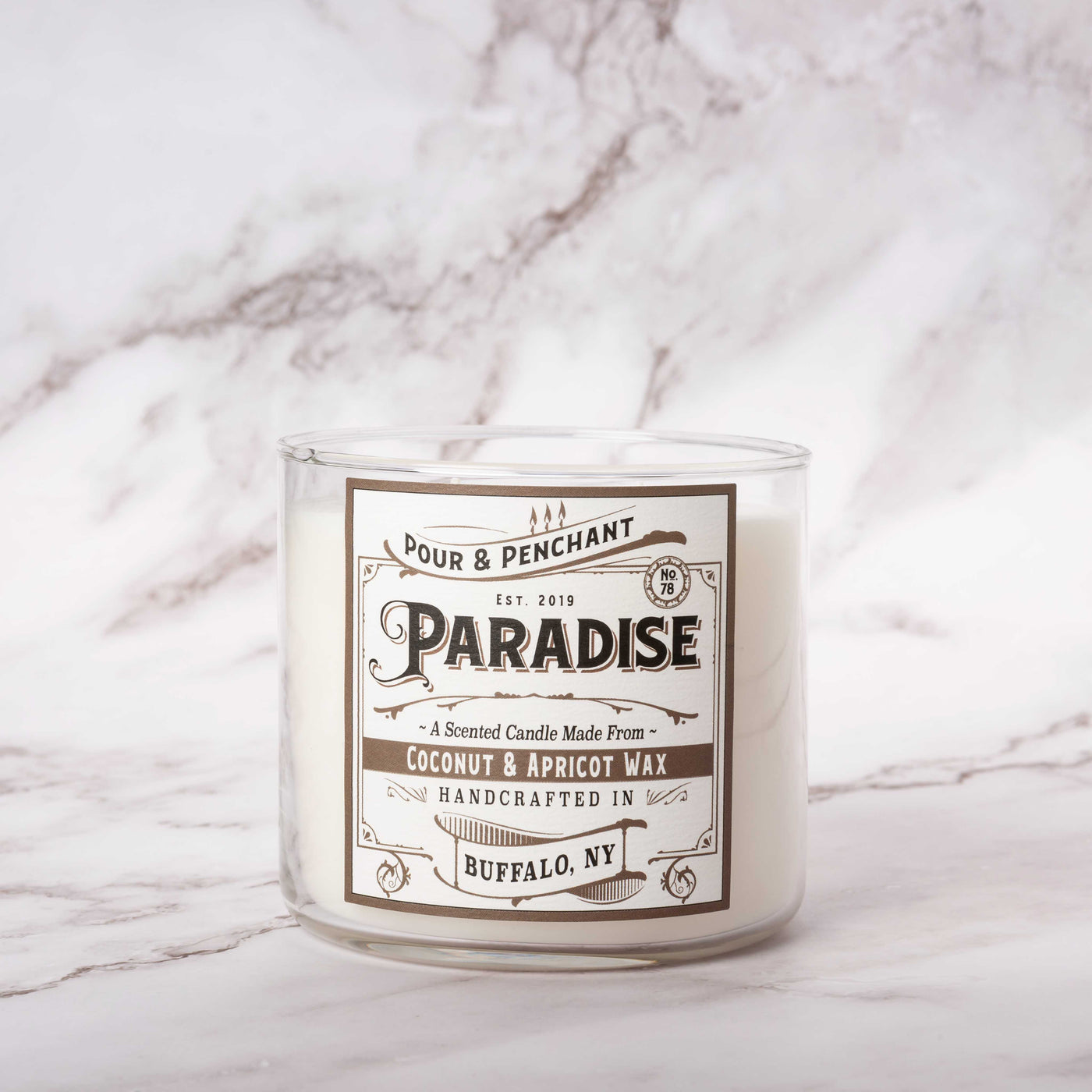 Pour & Penchant 16.5 oz Scented Candle - PARADISE no.78 - Coconut, Vanilla & Sugar Cane