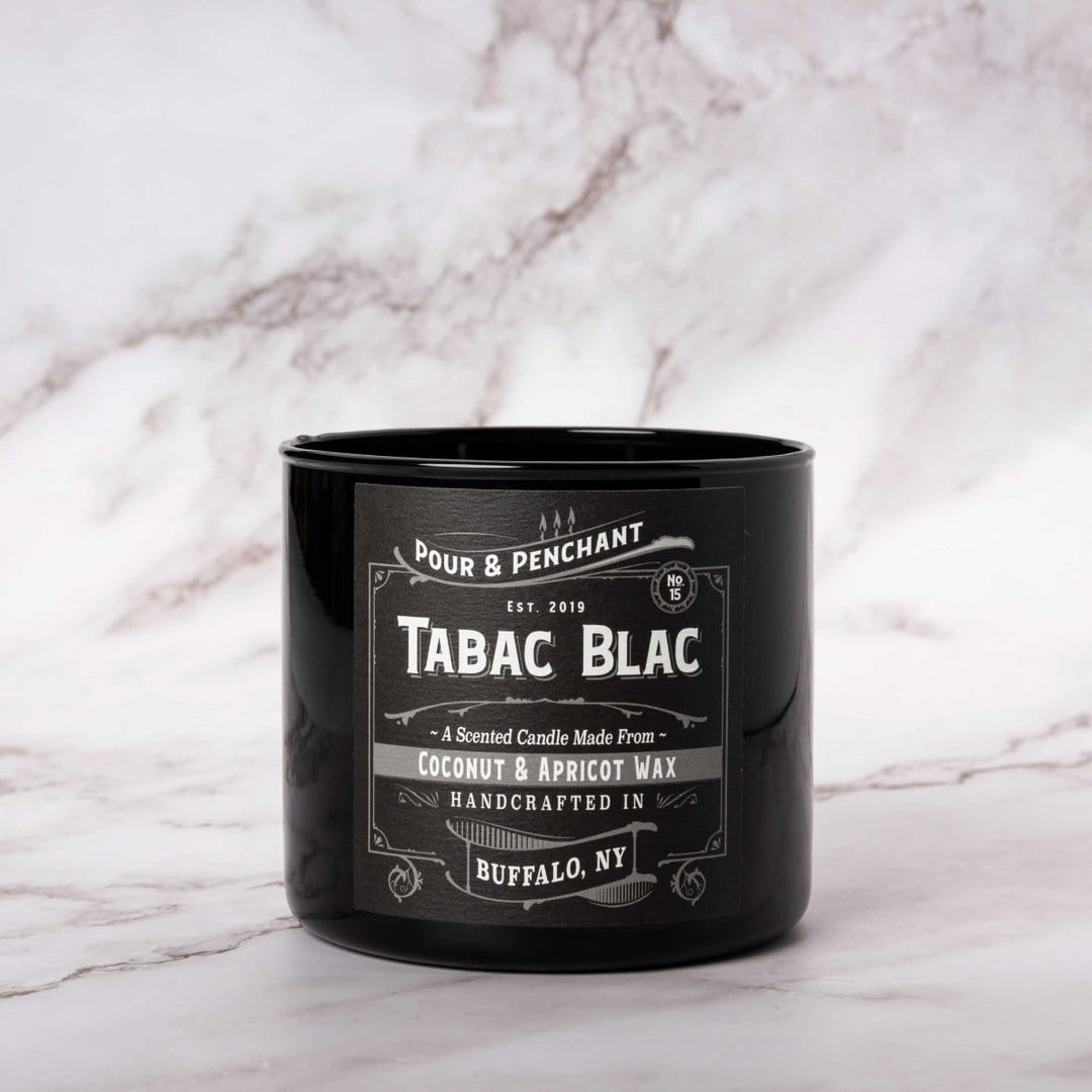 Pour & Penchant 16.5 oz Scented Candle - TABAC BLAC no.15 - Tobacco Flower, Oud Wood, Tonka, Amber