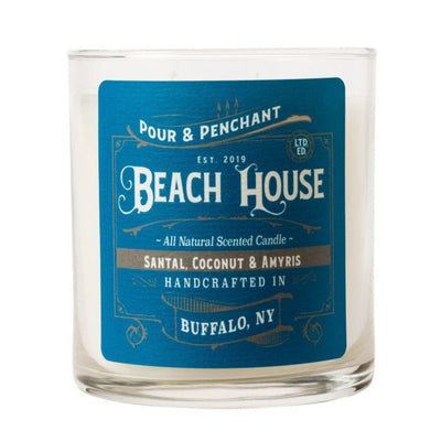 Pour & Penchant 10 oz Scented Candle - BEACH HOUSE no.08 - Golden Santal, Coconut & Amyris