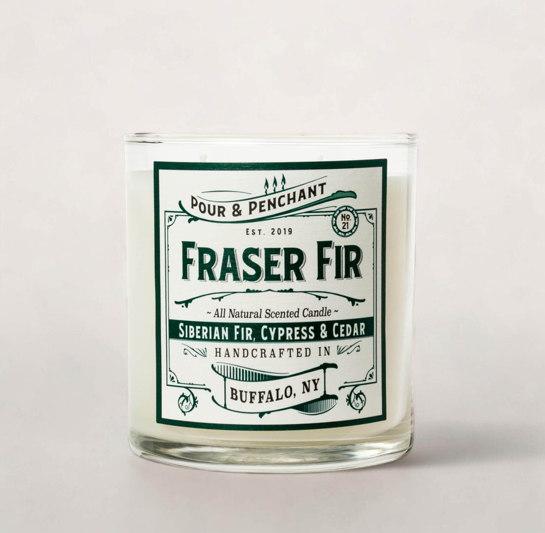 Pour & Penchant 10 oz Scented Candle - FRASER FIR no.21 - Siberian Fir, Cypress, Evergreen & Cedar