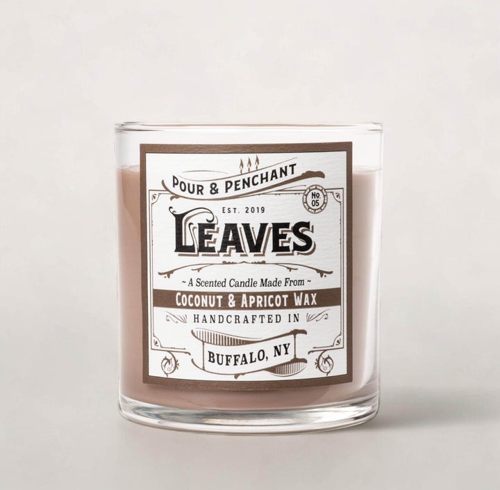 Pour & Penchant 10 oz Scented Candle - LEAVES no.05 - Cinnamon Leaf, Harvest Apple & Guaiacwood