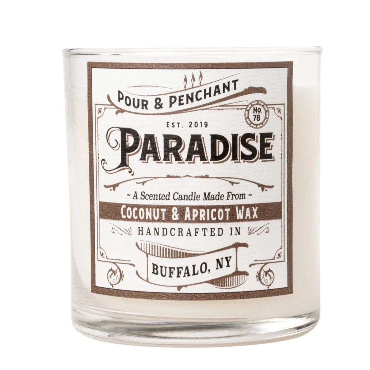 Pour & Penchant 10 oz Scented Candle - PARADISE no.78 - Coconut, Vanilla & Sugar Cane