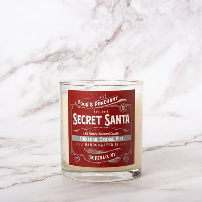 Pour & Penchant 10 oz Scented Candle - SECRET SANTA no.34 - Cinnamon Leaf, Clove, Orange Peel, Cedar