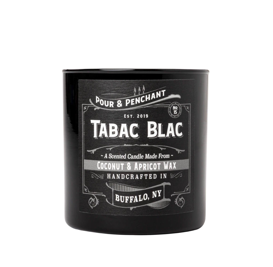 Pour & Penchant 10 oz Scented Candle - TABAC BLAC no.15 - Tobacco Flower, Oud Wood, Tonka, Amber