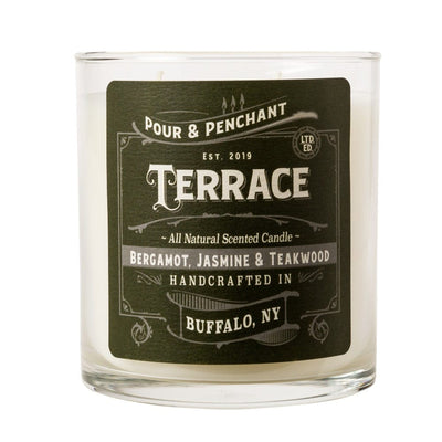Pour & Penchant 10 oz Scented Candle - TERRACE no.10 - Bergamot, White Jasmine, Teakwood