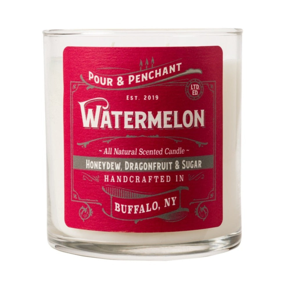 Pour & Penchant 10 oz Scented Candle - WATERMELON no.26 - Watermelon, Watermint, Clementine & Agave