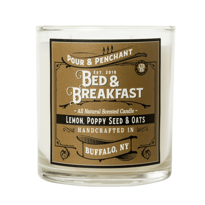 Pour & Penchant 10 oz Scented Candle - BED & BREAKFAST - Lemon, Poppy Seed & Oats