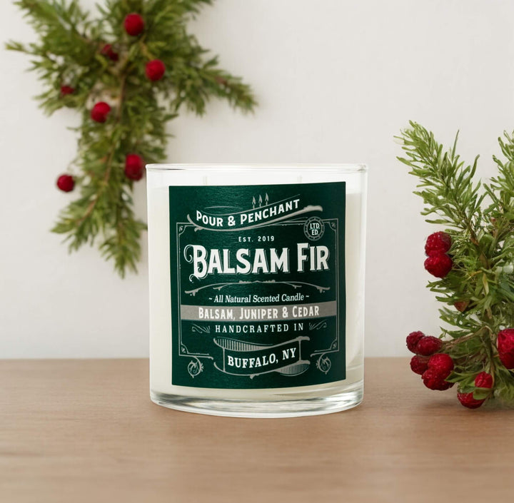 Pour & Penchant 10 oz Scented Candle - BALSAM FIR - Balsam, Pine, Cedar & Juniper