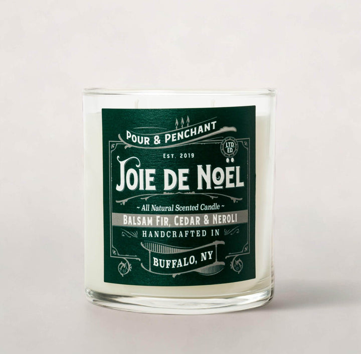 Pour & Penchant 10 oz Scented Candle - JOIE DE NOEL - Balsam Fir, Cedar & Neroli